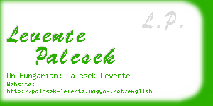 levente palcsek business card